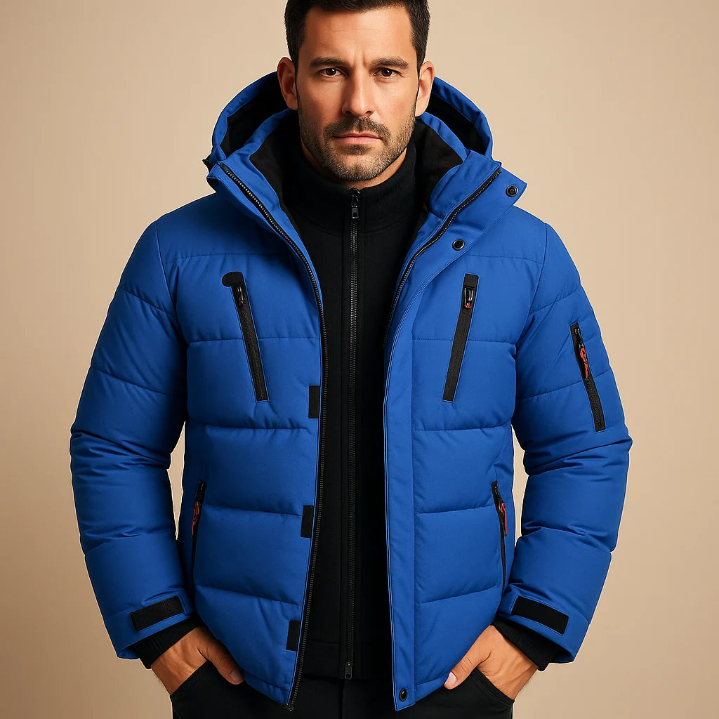Nuana | Herren Robuste Dicke Winterjacke mit Reißverschluss