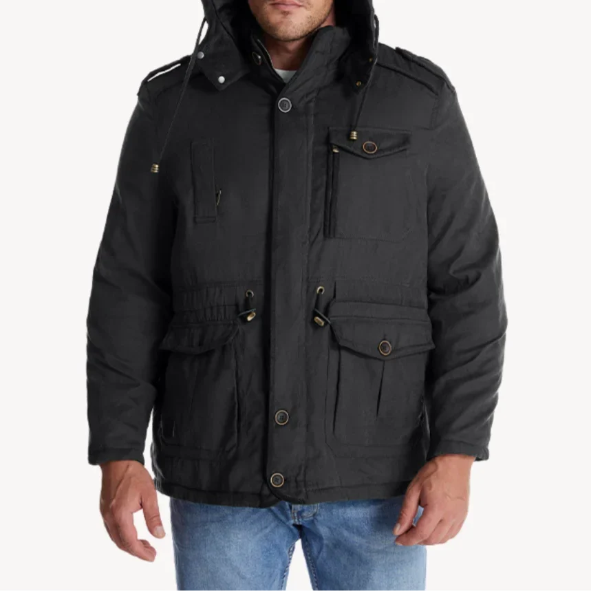 Nuana | Herren Robuste Winterjacke mit Fleece-Futter
