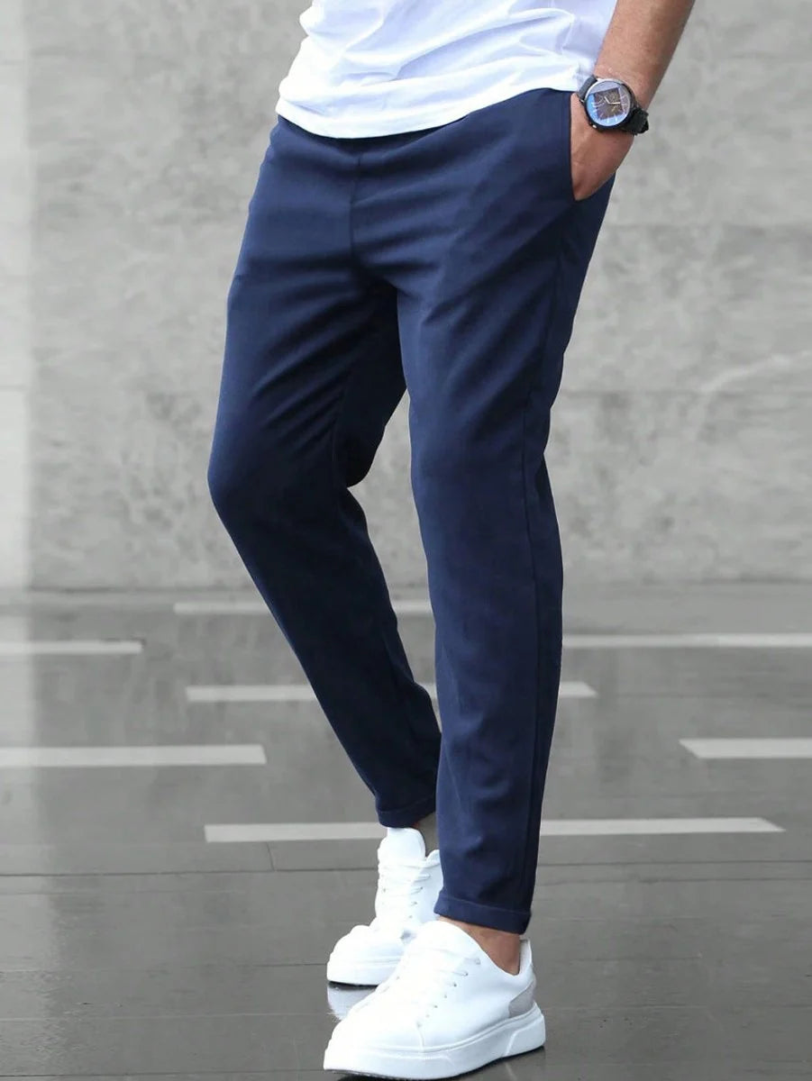 Nuana | Herren Slim-Fit Jogger-Chino Hose mit Kordelzug
