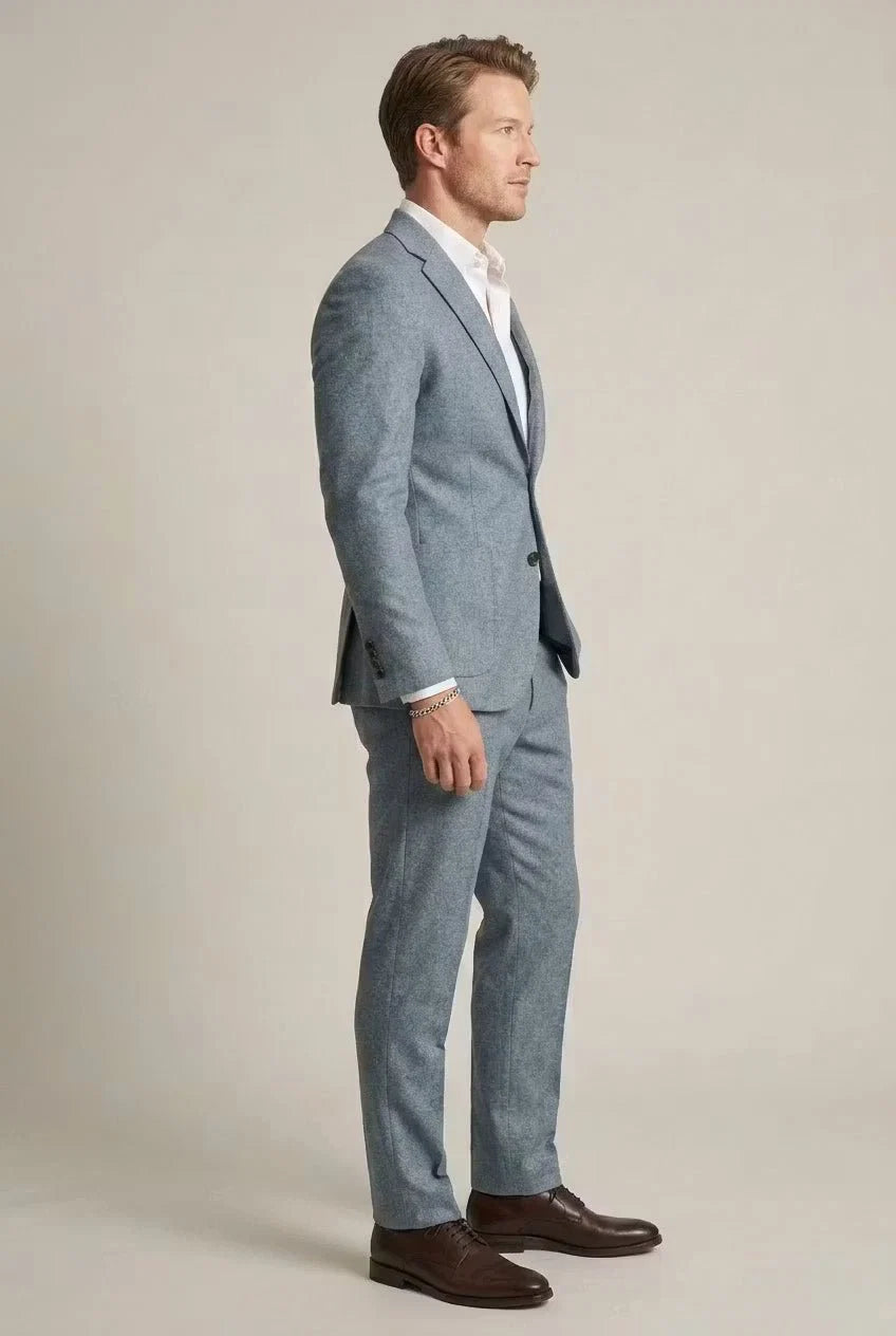 Nuana | Herren Slim-Fit Nylon Two-Piece Set Business Anzug