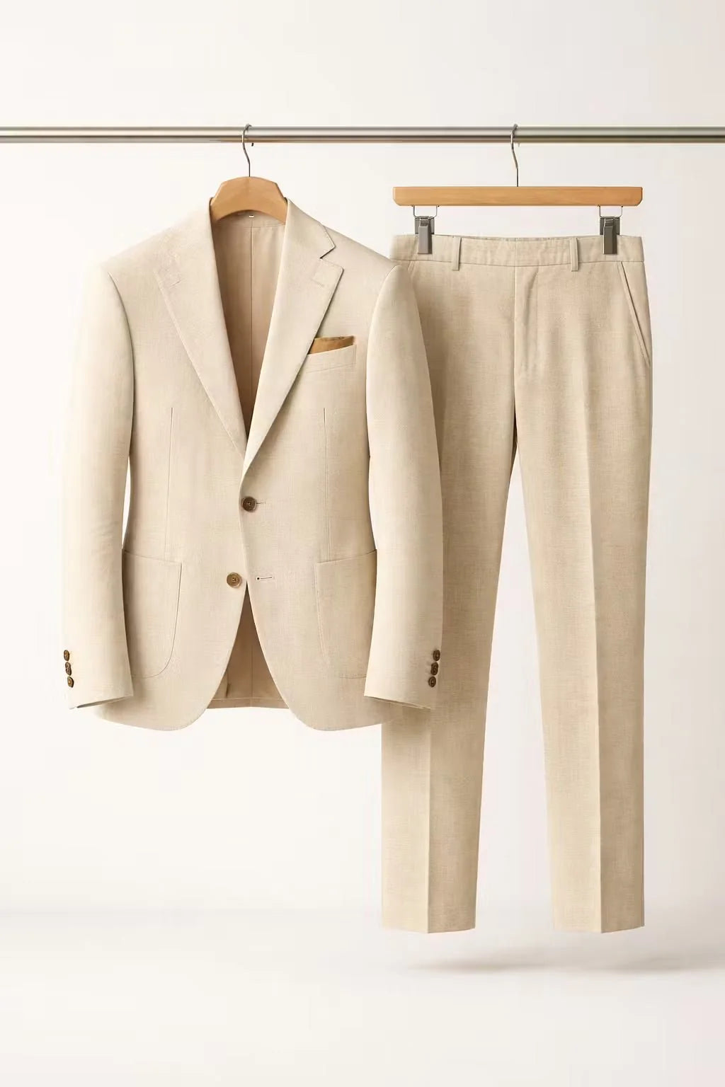Nuana | Herren Slim-Fit Nylon Two-Piece Set Business Anzug