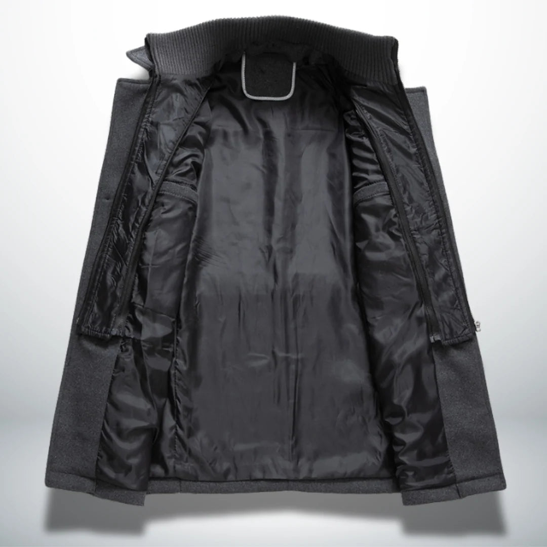 Nuana | Herren Smart-Casual Mantel mit Knopfverschluss
