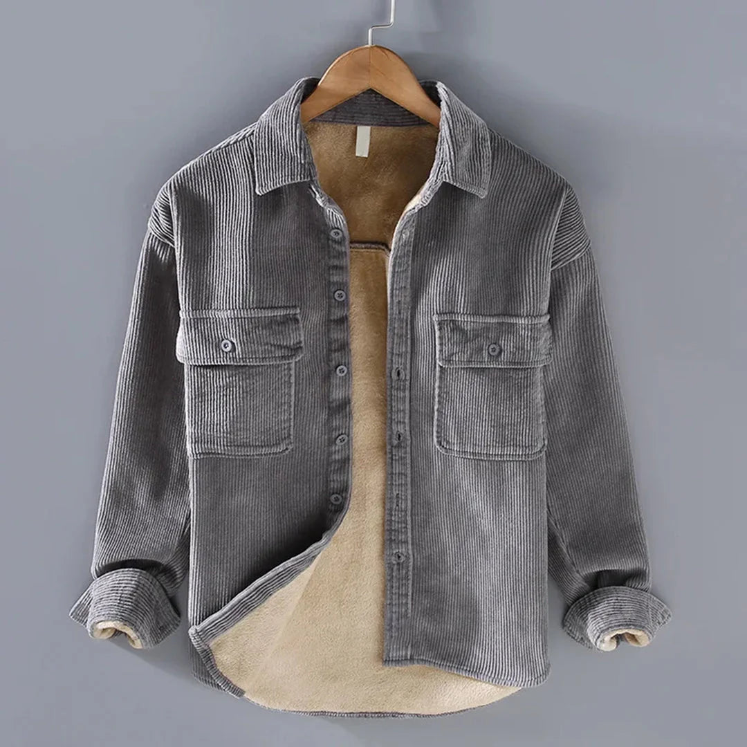 Nuana | Herren Warme Cordjacke Mit Knopfleiste