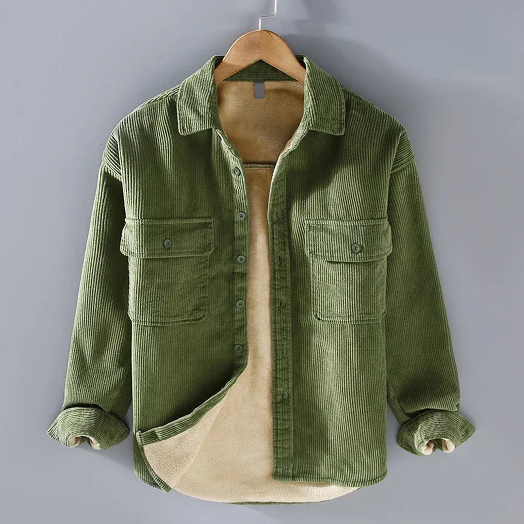 Nuana | Herren Warme Cordjacke Mit Knopfleiste