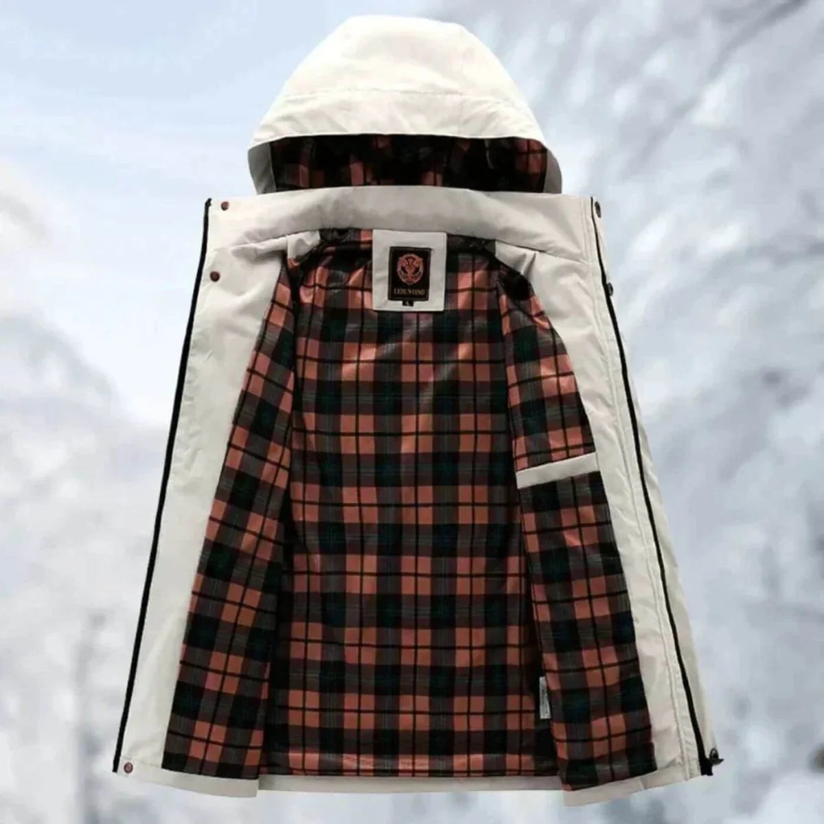 Nuana | Herren Wasserdichte Steppjacke mit Kapuze Winddichte Outdoorjacke