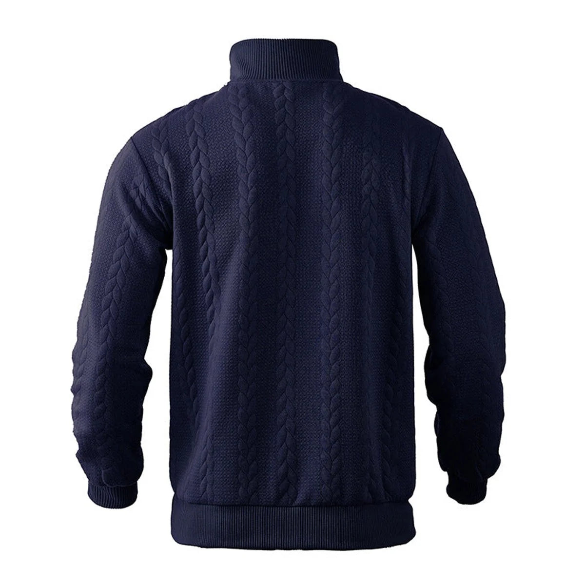 Nuana | Herren Zopfstrick-Pullover mit Viertelreißverschluss Knit Sweater