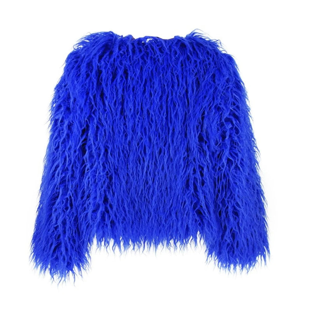 Nuana | Kunstpelzmantel Damen flauschiger Langflor Wintermantel