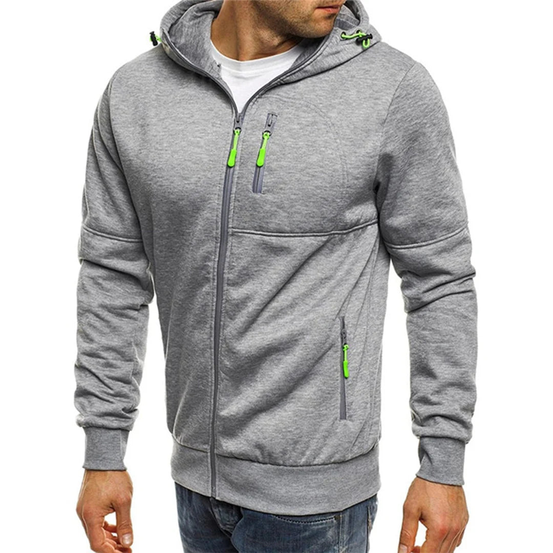 Nuana | Lässiger Herren-Hoodie mit Reißverschluss