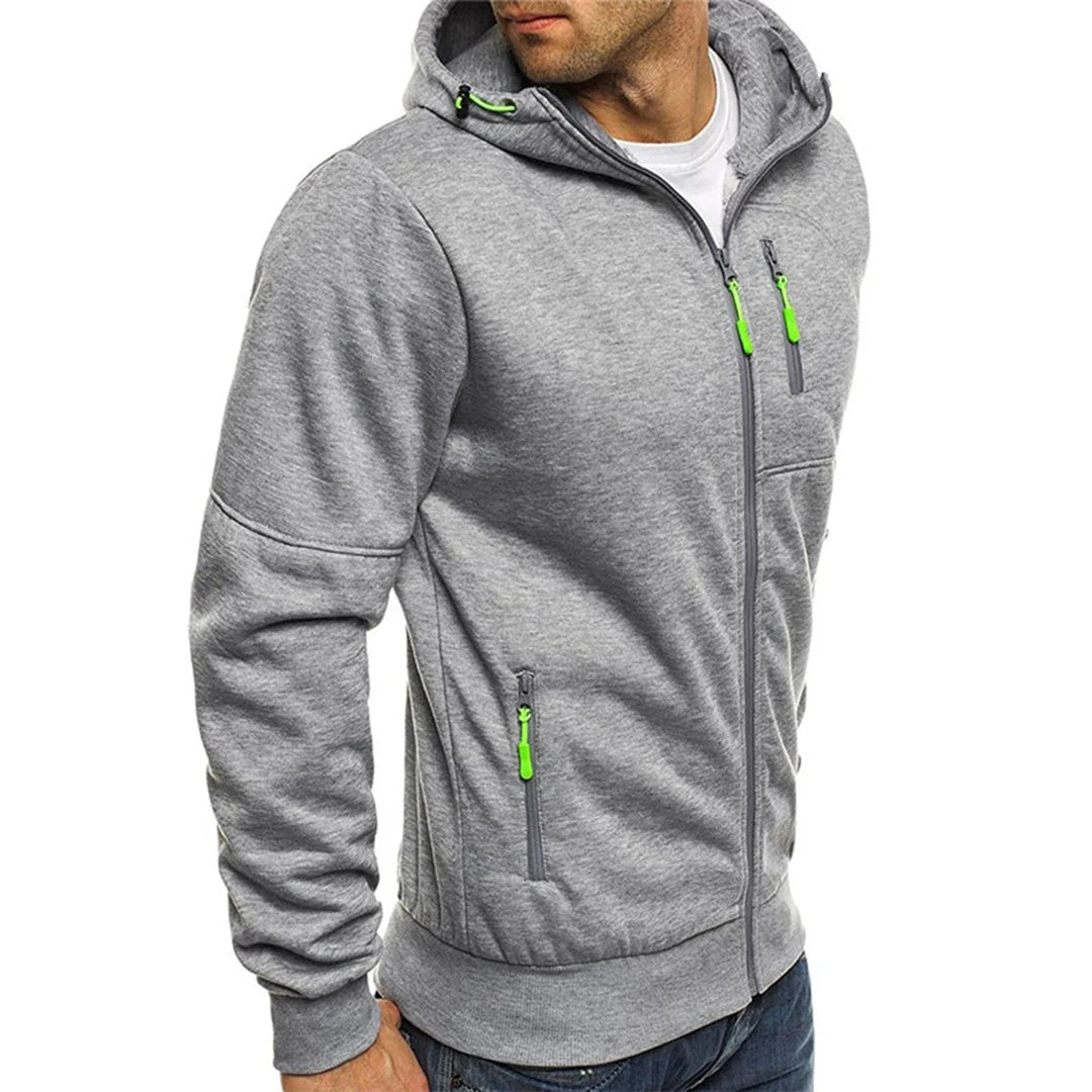 Nuana | Lässiger Herren-Hoodie mit Reißverschluss