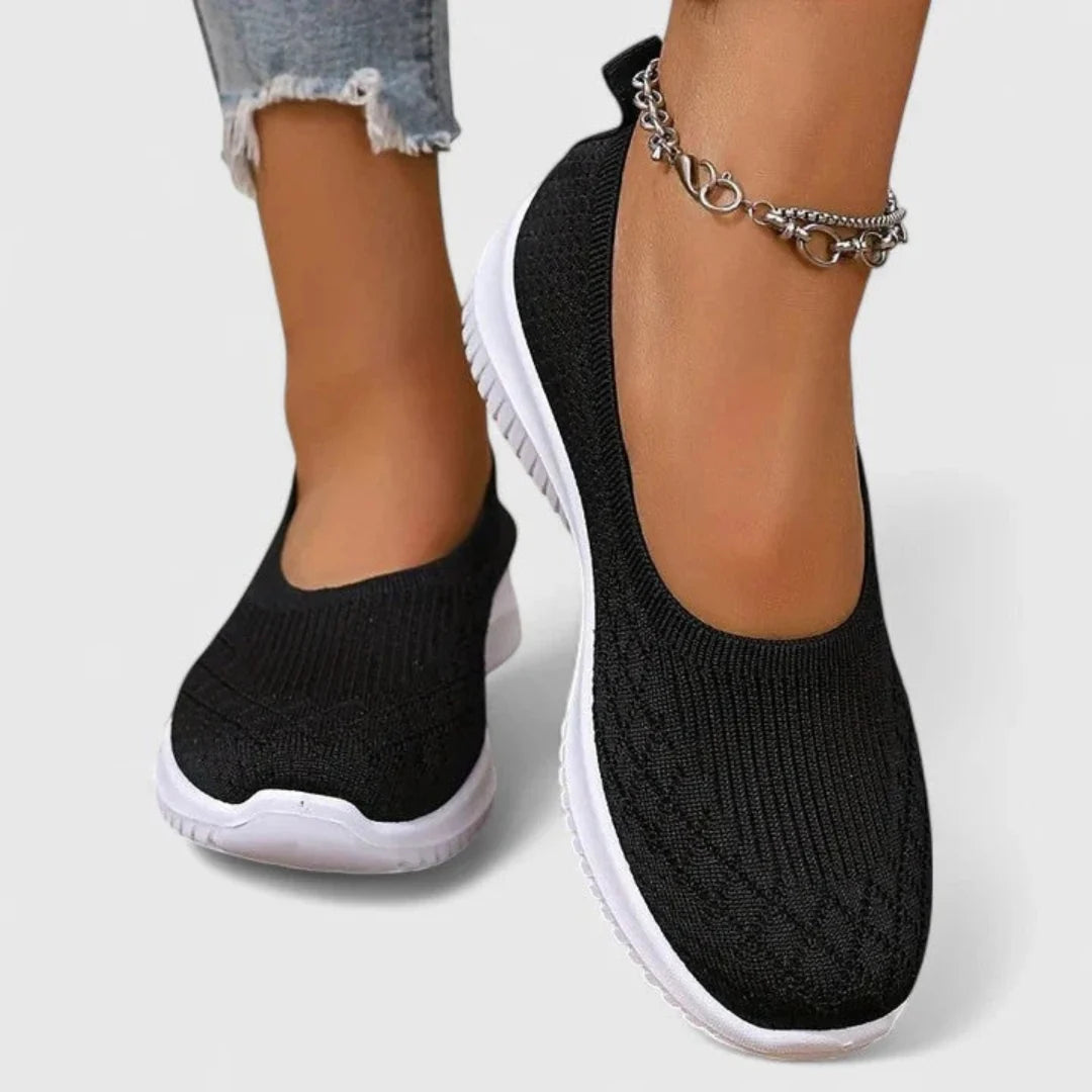 Nuana Lara | Damen Leichte Slip-On Strick Ballerinas