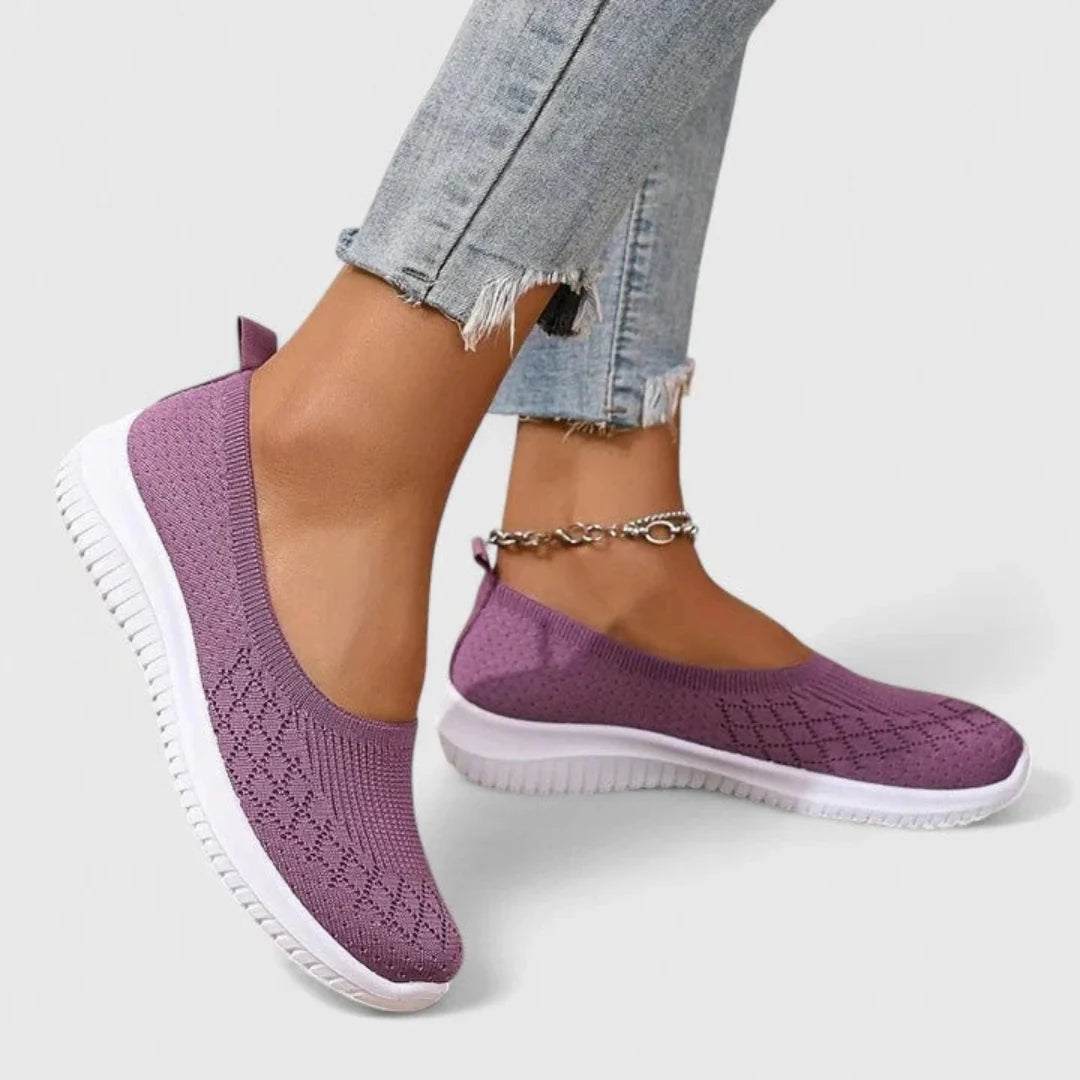 Nuana Lara | Damen Leichte Slip-On Strick Ballerinas