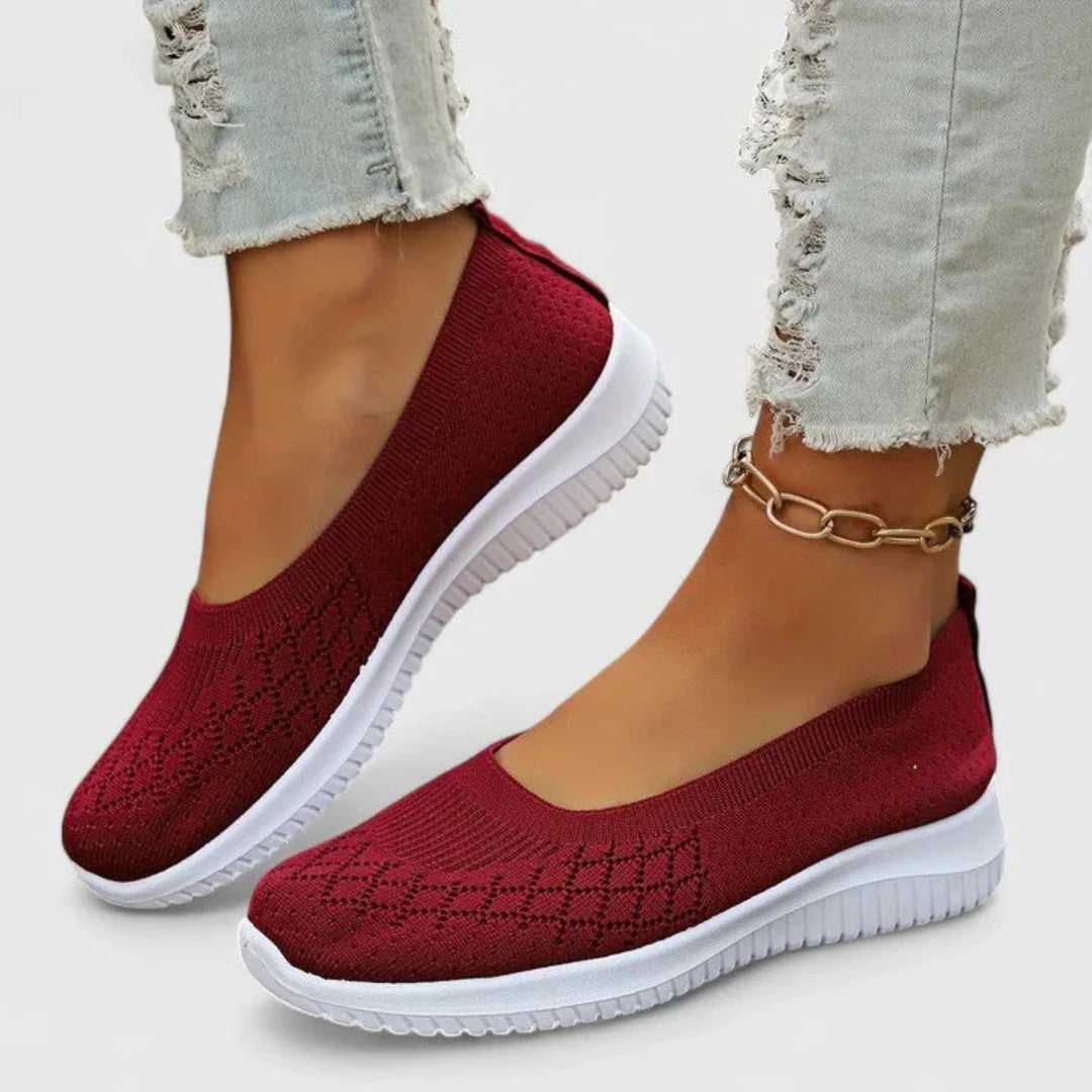 Nuana Lara | Damen Leichte Slip-On Strick Ballerinas