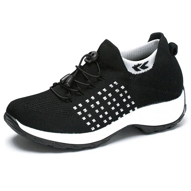 Nuana Lena | Damen Orthopädische Gedämpfte Schnürsenkel Plateau-Sneaker