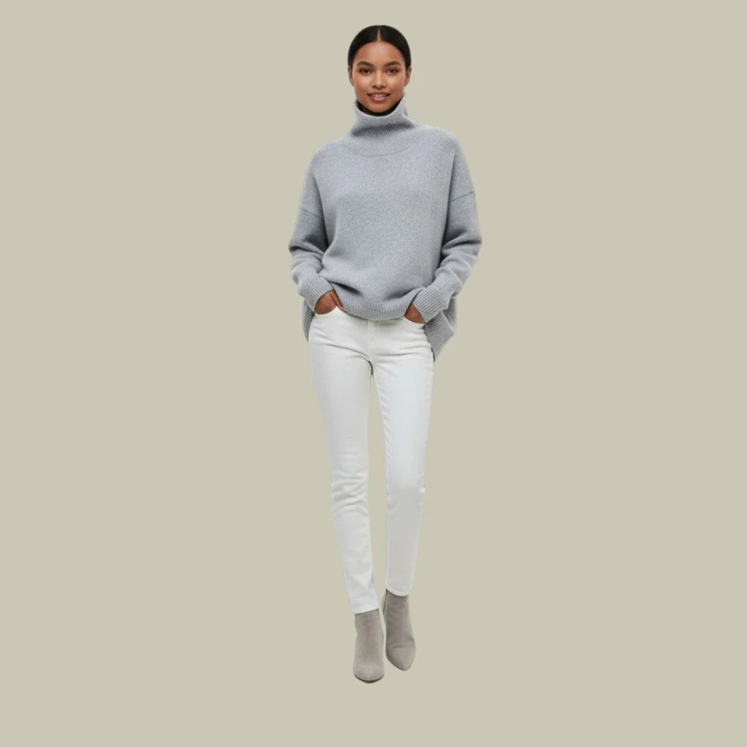 Nuana | Locker Geschnittener Rollkragenpullover für Damen