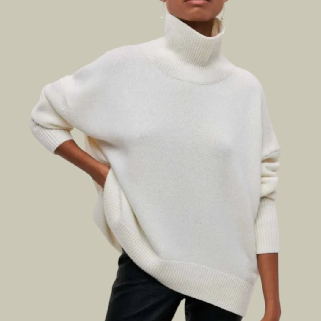 Nuana | Locker Geschnittener Rollkragenpullover für Damen