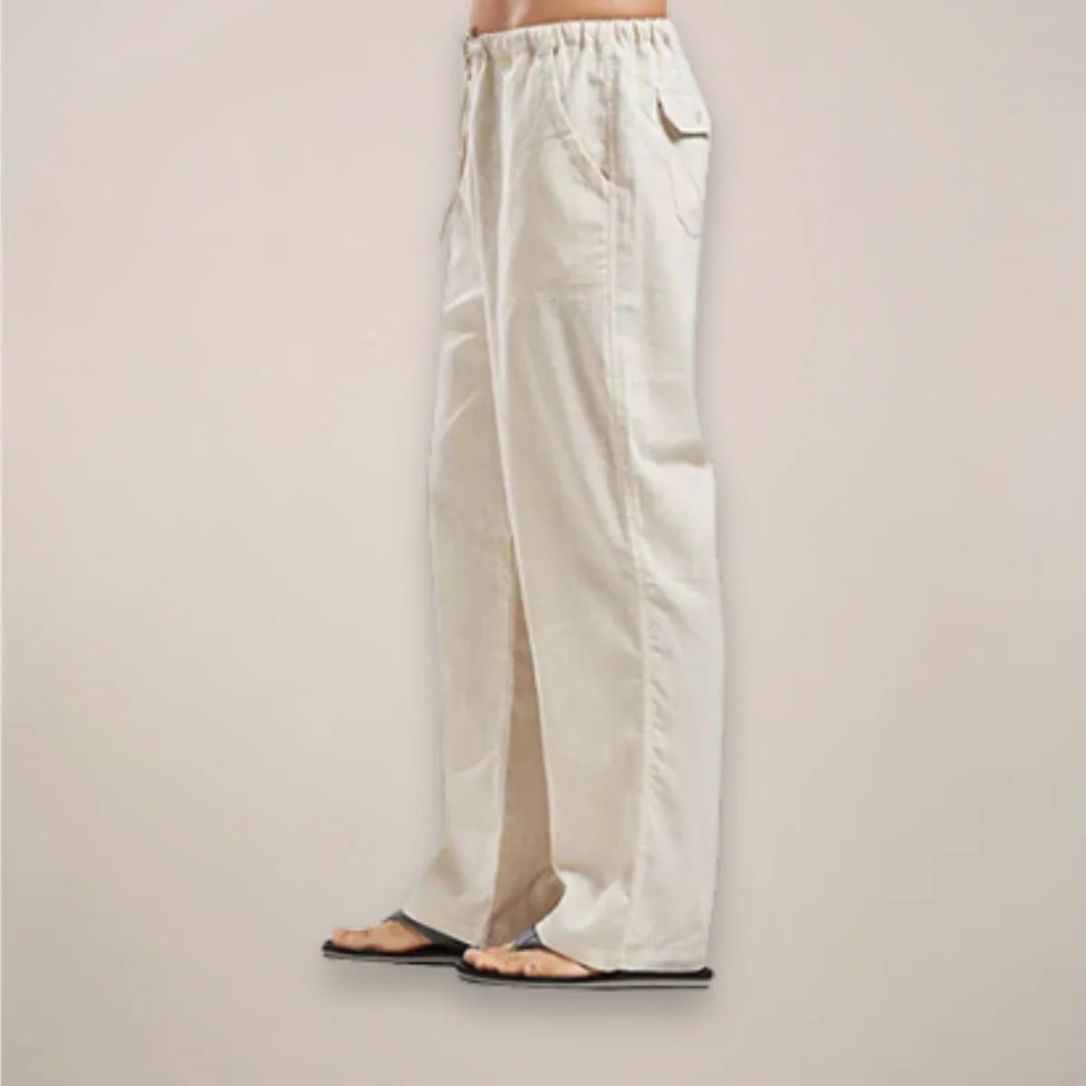 Nuana Matthias Herren Relaxed Fit Hose mit Kordelzug Casual