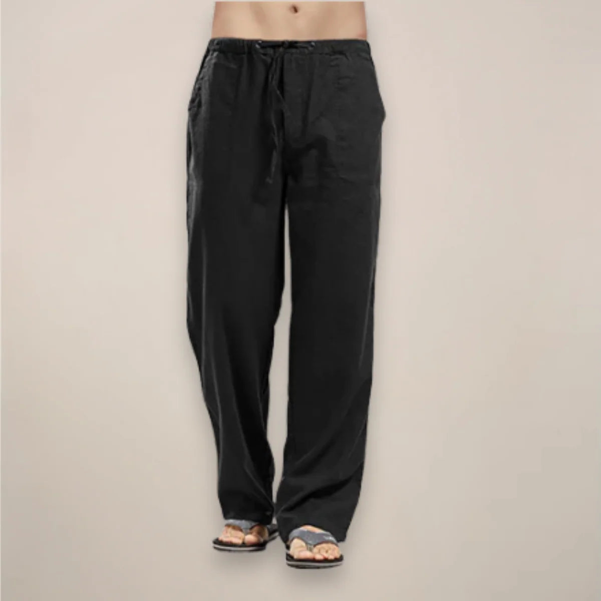 Nuana Matthias Herren Relaxed Fit Hose mit Kordelzug Casual