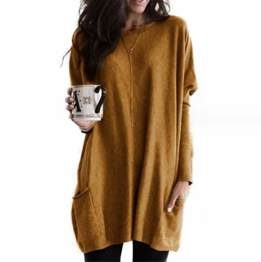 Nuana | Modischer Langer Damenpullover