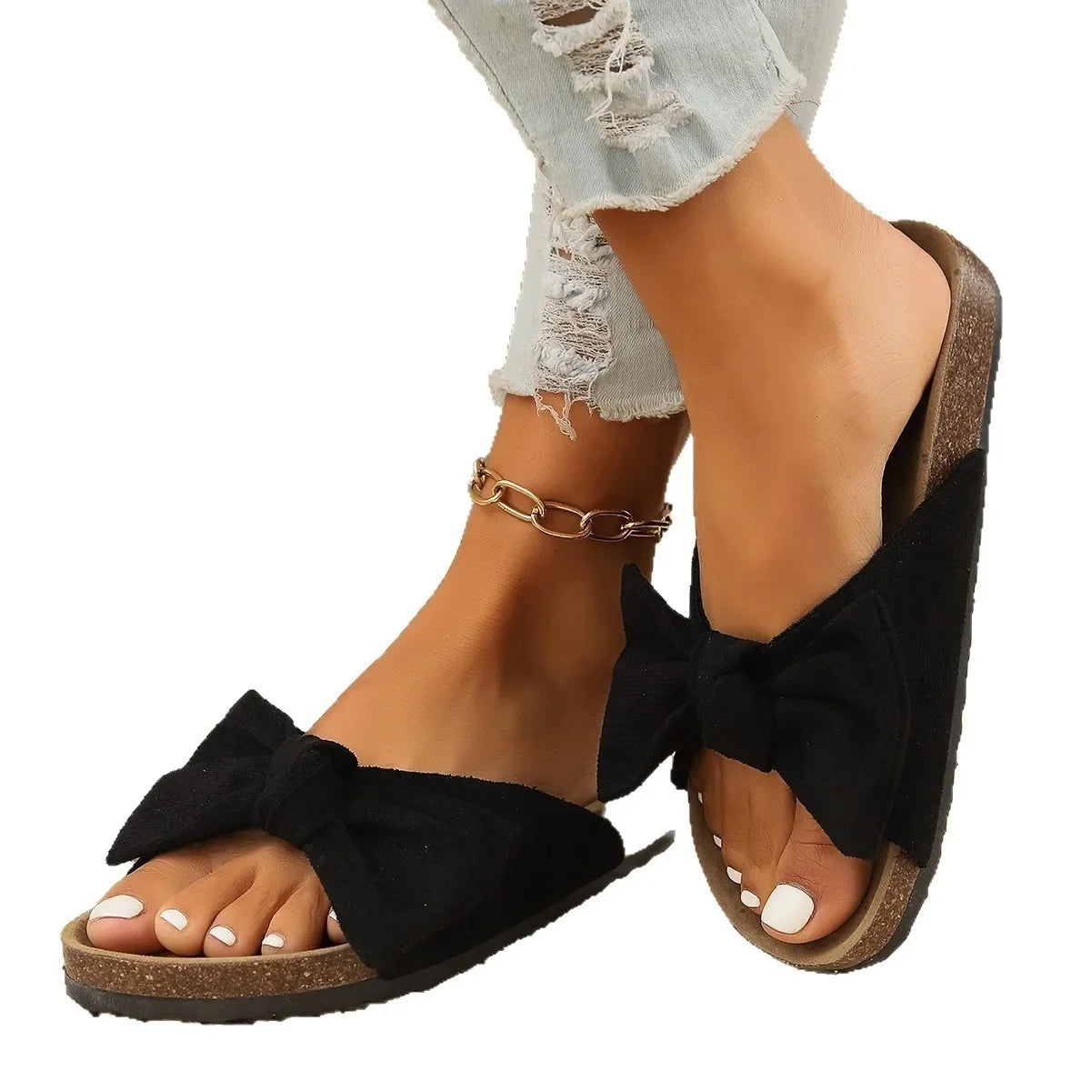 Nuana Monika | Damen Riemchen Geschlossene Zehen Plateau Keilabsatz Sandalen