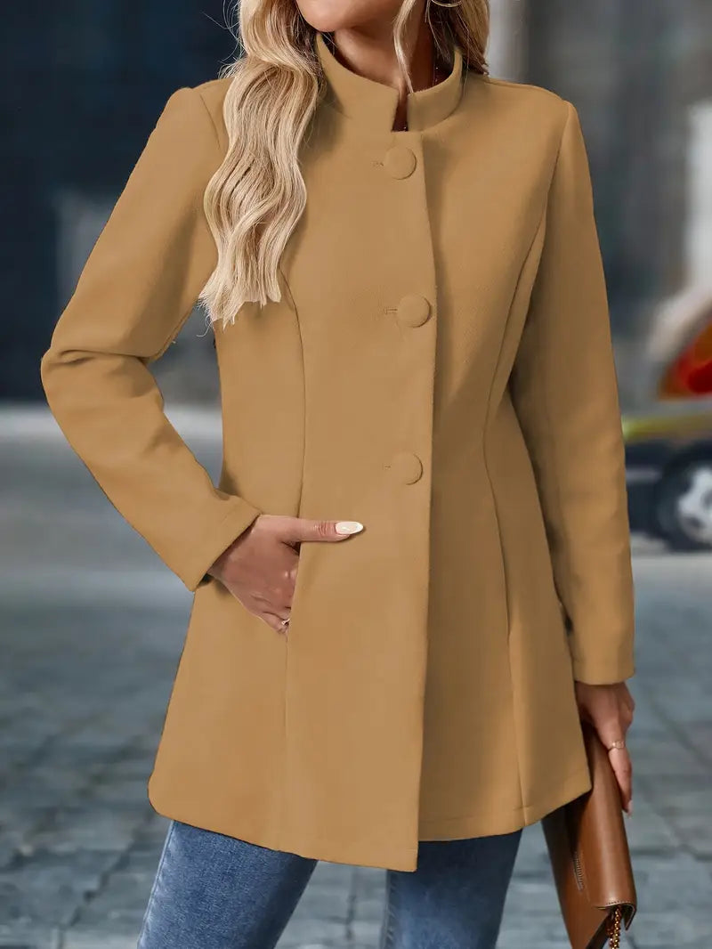 Nuana Sofia | Damen Winter Mantel mit Knöpfen