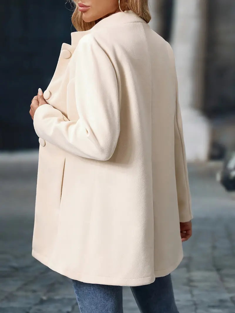 Nuana Sofia | Damen Winter Mantel mit Knöpfen