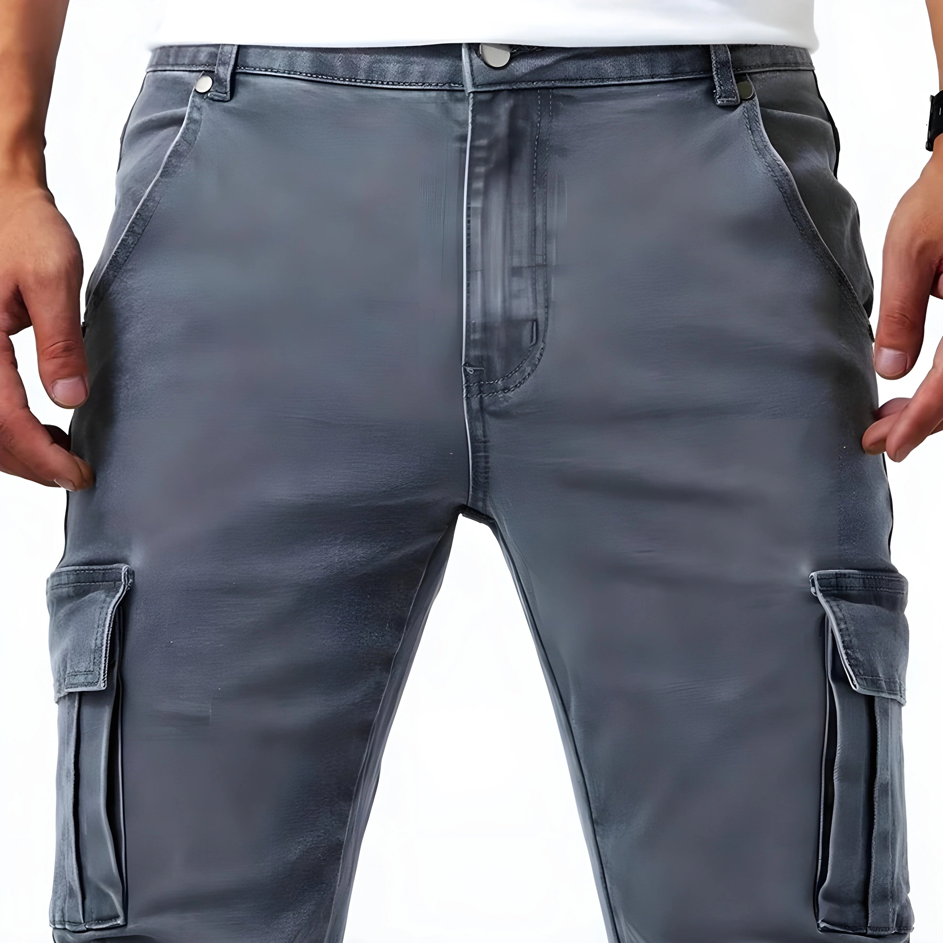 Nuana Tim Herren Trendige Cargohose mit Mehreren Taschen