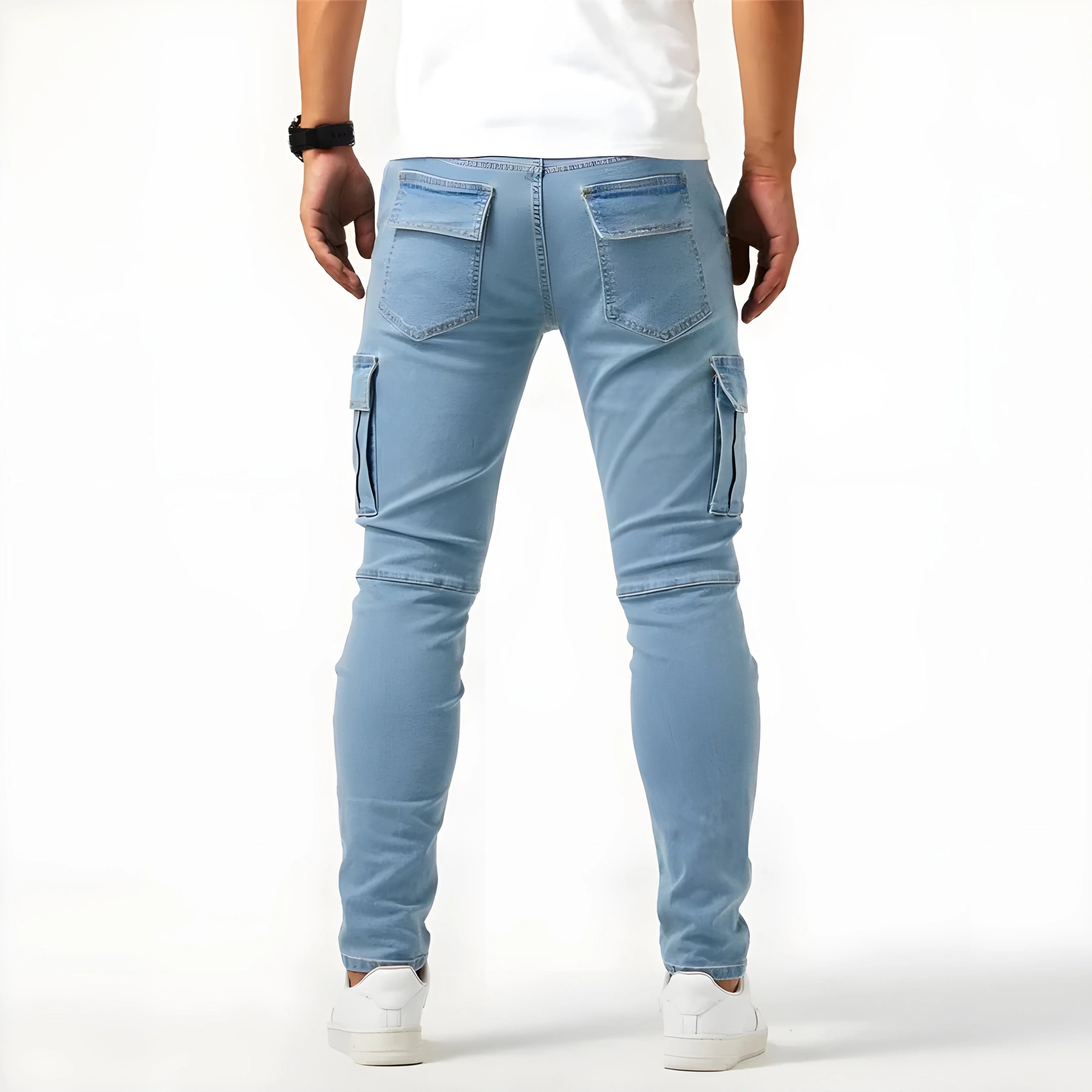 Nuana Tim Herren Trendige Cargohose mit Mehreren Taschen