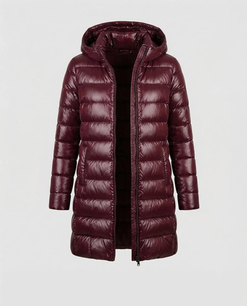 Nuana | Winterjacke Damen Ultraleichte Slim-Fit Daunenjacke mit Kapuze