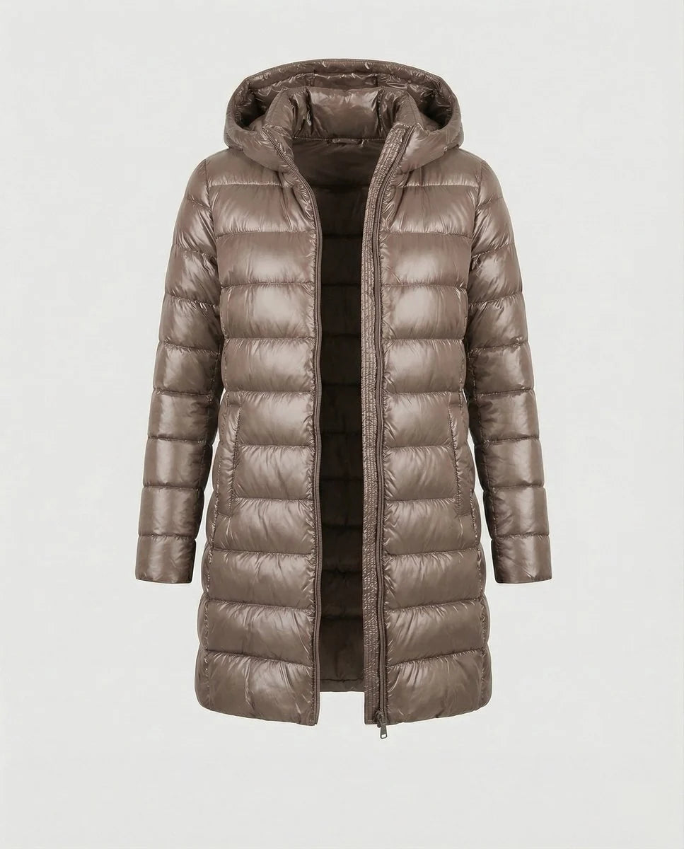 Nuana | Winterjacke Damen Ultraleichte Slim-Fit Daunenjacke mit Kapuze