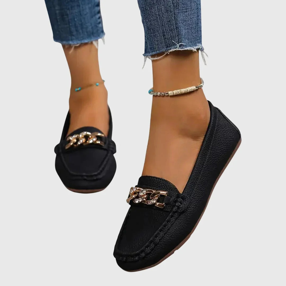 Regine | Damen Kettendetail Slip-On Loafer