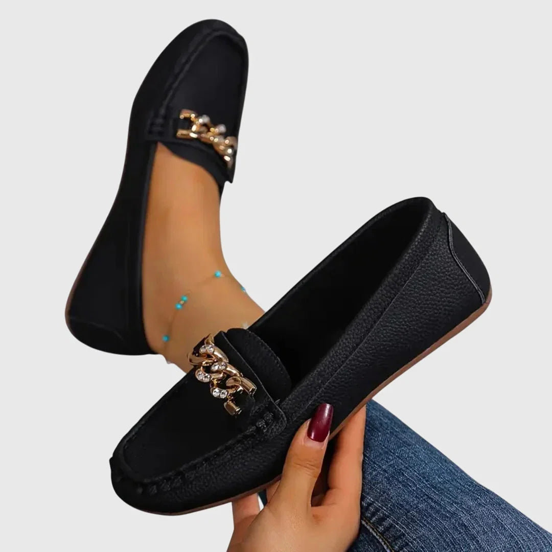 Regine | Damen Kettendetail Slip-On Loafer