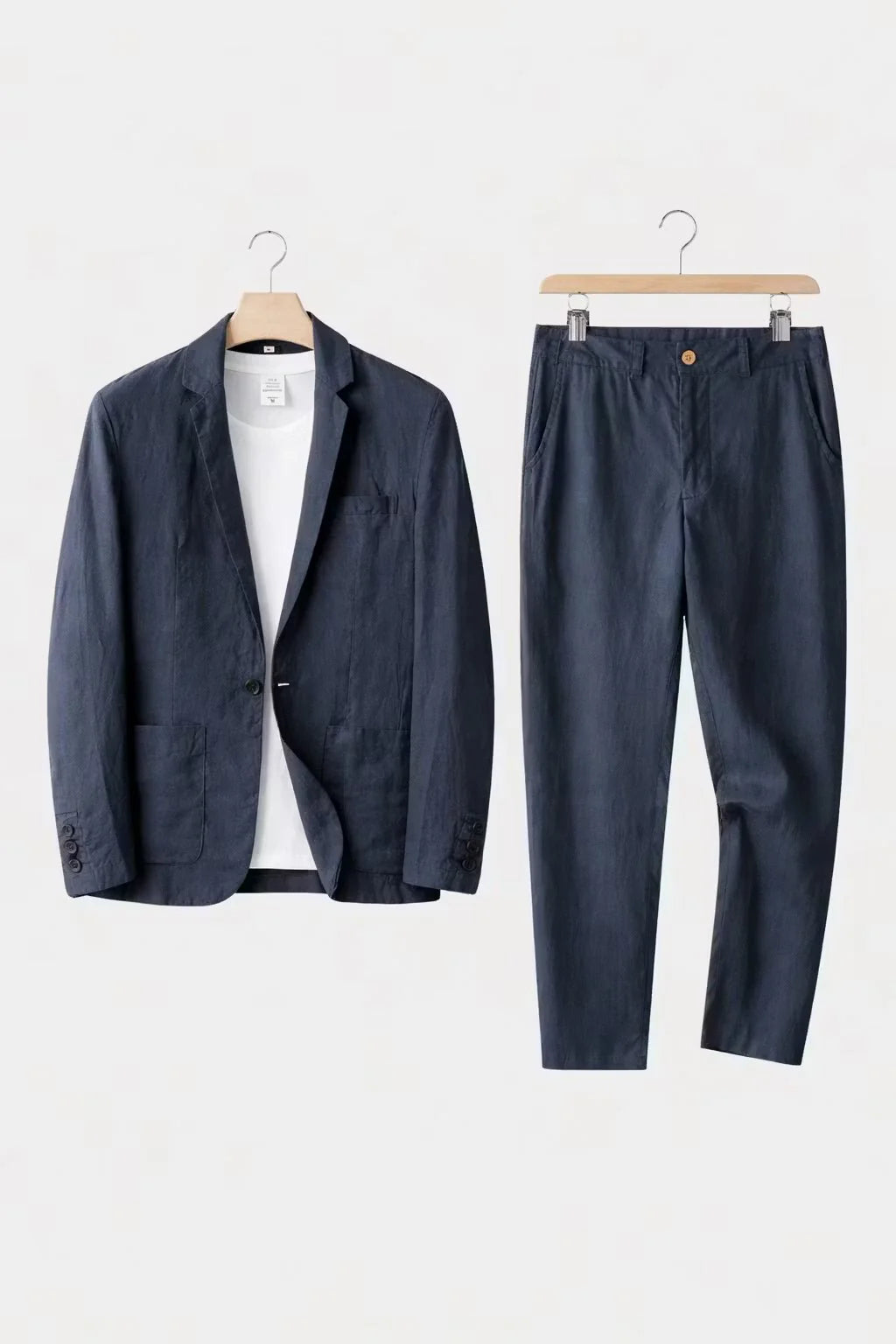 Simon | Herren Leinen-Set mit Relaxter Passform aus Blazer und Hose